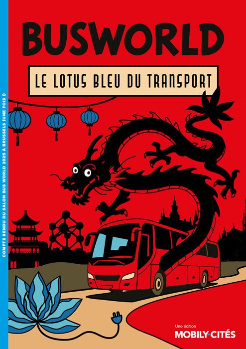 Couverture Bus World inspiration tintin