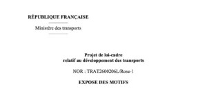 Projet de loi cadre Expose des motifs